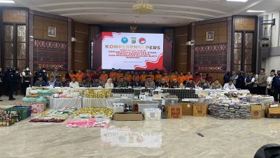 BNN RI - Polda Sumut Ungkap dan Musnahkan 1,7 Ton Narkotika Berbagai Jenis