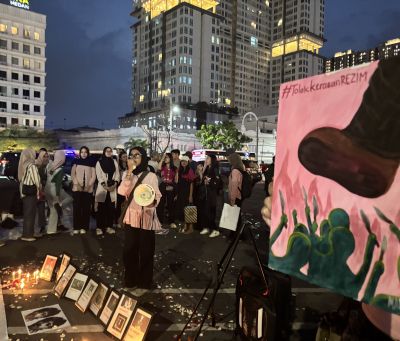 Amanda Gustari Unjuk Resah lewat Lukisan, Lontar Kritik Menolak Rezim Represif