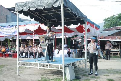 Polres Samosir Laksanakan Apel Gelar Pasukan Pengamanan Event Trail Of The Kings 2025