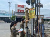 Satpol PP Tertibkan Reklame dan Banner Tak Berizin di Kabupaten Pemalang