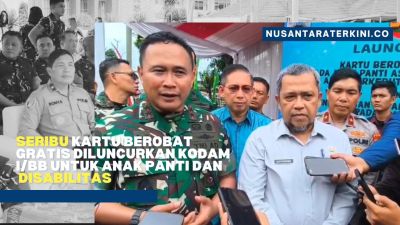 Seribu Kartu Berobat Gratis Diluncurkan Kodam I/BB untuk Anak Panti dan Disabilitas