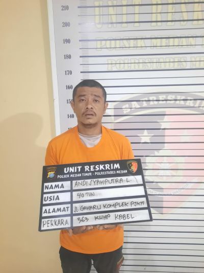 Curi Kabel Lampu Jalan, 2 Rayap Besi Diamankan Polsek Medan Timur