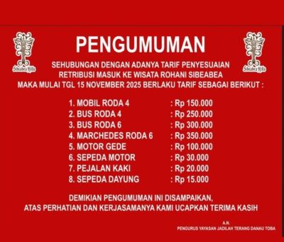 Tiket Masuk Wisata Patung Yesus Sibeabea Naik, Berikut Daftarnya