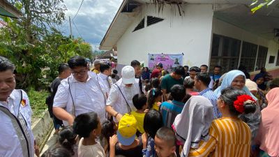 DPC Gerindra Madina Salurkan Bantuan untuk Korban Banjir