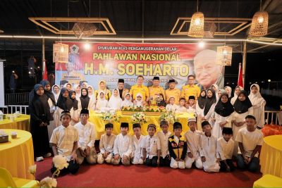Gelar Pahlawan Nasional Soeharto Dikukuhkan, DPC MKGR Simalungun Gelar Tasyakuran Megah