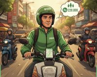 Target Rp220 Ribu Sehari, Begini Perjuangan Rizal Bertahan sebagai Driver Gojek Medan