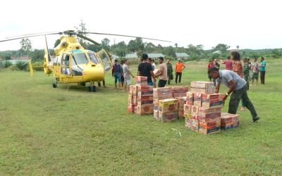 Bantuan Logistik BNPB ke Lokasi Terdampak Banjir di Aceh Gunakan Jalur Udara dan Laut