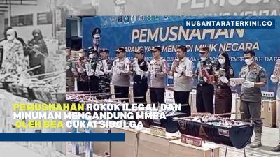 Pemusnahan Rokok Ilegal Dan Minuman Mengandung MMEA Oleh Bea Cukai Sibolga