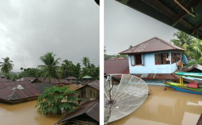 Banjir di Desa Hutarimbaru Masuki Hari Keempat, Ketinggian Air Capai 4 Meter