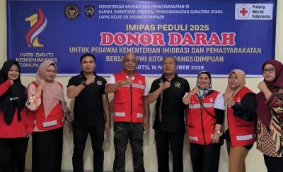 Hari Bhakti Kemenimipas ke-1, Lapas Padangsidimpuan Gelar Donor Darah