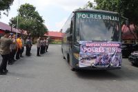 Peduli Kemanusiaan, Polres Binjai Kirim Dua Truk Bantuan Logistik ke Aceh Tamiang
