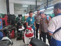 Polres Belawan Berikan Servis Motor Gratis bagi Warga Terdampak Banjir