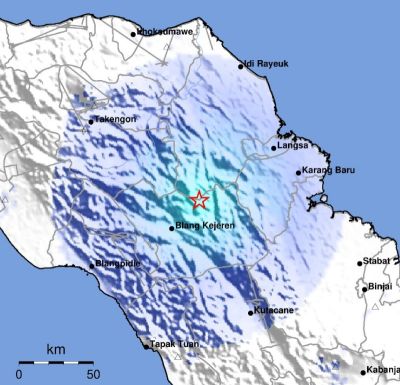 Gayo Lues Diguncang Gempa Magnitudo 4.0 Malam Ini, Akibat Aktivitas Sesar Sumatra