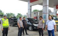 Pastikan Stok BBM Aman Jelang Nataru, Polsek Kualuh Hulu Cek SPBU