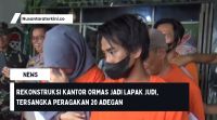Rekonstruksi Kantor Ormas jadi Lapak Judi, Tersangka Peragakan 20 Adegan