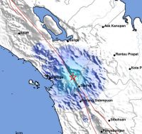 Gempa M 3,5 Guncang Sibolga Malam Ini, Dipicu Aktivitas Sesar Toru