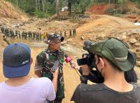 TNI Kembali Bangun Jembatan Aramco Penghubung Hutanabolon - Sigiring-giring Tapteng