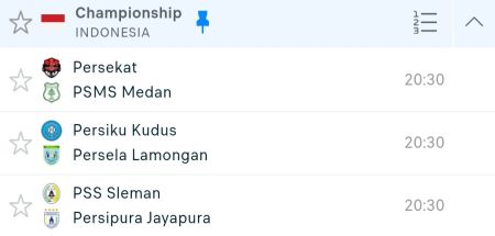 Jadwal Championship Indonesia: PSMS Medan Ditantang Persekat, Persela Hadapi Persiku, Persipura Lawan PSS Sleman
