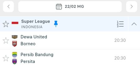 Jadwal Super League Indonesia: Duel Papan Atas Dewa United vs Borneo dan Persib vs Persita