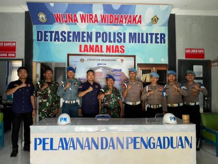 Perkuat Sinergitas, Sipropam Polres Nias Selatan Sambangi Denpom Nias