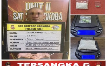 Menyamar Jadi Pembeli, Polres PALI Ringkus Pengedar Sabu Asal Muba di Pasar Air Itam