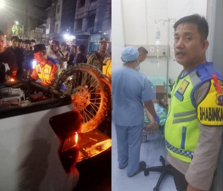 Adu Banteng Motor di Jalan Sutrisno Hingga Terbakar, Seorang Pelajar Kritis
