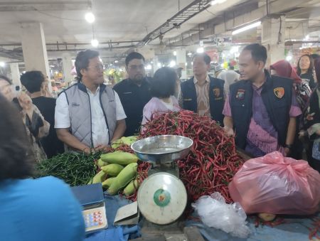 Satgas Pangan Poldasu Sidak Ke Pasar Petisah Medan, Harga Bapokting Cukup Terkendali