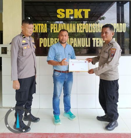 Ketua Fraksi PDIP Adukan PT DMS Sirandorung ke Polres Tapteng Terkait Pencemaran Lingkungan Hidup