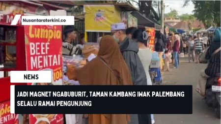Jadi Magnet Ngabuburit, Taman Kambang Iwak Palembang Selalu Ramai Pengunjung