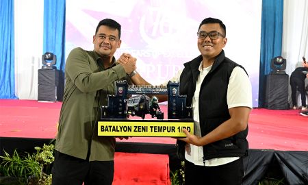 Perkuat Sinergi Infrastruktur, Bobby Nasution Akselerasi Target Pembangunan Sumut Bersama Yonzipur 1/Dhira Dharma