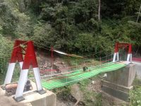 Pembangunan Jembatan Gantung Penghubung Antar Desa Selesai, Akses Masyarakat Kembali Normal