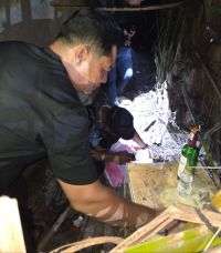 Digerebek Polisi, Pondok Diduga Sarang Transaksi Sabu di Hinai Langkat Dibakar