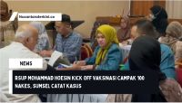 RSUP Mohammad Hoesin Kick Off Vaksinasi Campak 100 Nakes, Sumsel Catat Kasus
