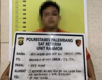 Gasak Motor Pelajar di Palembang, Pemuda 22 Tahun Diringkus Polisi