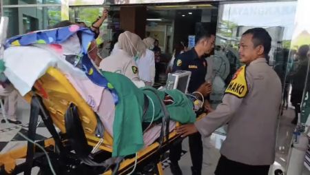 Ngadiono, Korban Selamat Bus ALS Tiba di RS Bhayangkara