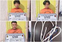 Curi Instalasi Kabel Listrik Proyek, Tiga Pemuda di Palembang Diciduk
