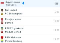 Jadwal Super League Hari Ini: Sajikan Duel Sengit Bali United hingga Persib Bandung ​