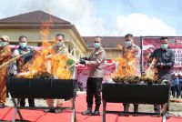 Kapolda Sumsel Pimpin Pemusnahan 200 Kg Ganja di Empat Lawang