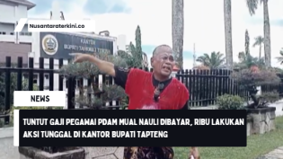 Tuntut Gaji Pegawai PDAM Mual Nauli Dibayar, Ribu Simatupang Lakukan Aksi Tunggal Di Kantor Bupati Tapteng