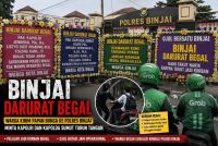 Binjai Darurat Begal, Warga Kirim Papan Bunga ke Polres Binjai: Minta Kapolri dan Kapolda Sumut Turun Tangan