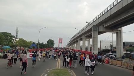 Uji Coba Kedua CFD Palembang Lancar, Arus Lalu Lintas Terpantau Terurai