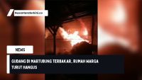 Gudang di Martubung Terbakar, Rumah Warga Turut Hangus