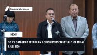 Gojek dan Grab Terapkan Komisi 8 Persen untuk Ojol Mulai 1 Juli 2026