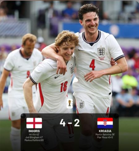 Piala Dunia 2026: Harry Kane Cetak Dua Gol, Inggris Bungkam Kroasia 4-2 ​
