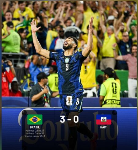 Piala Dunia 2026: Brasil Gulung Haiti 3-0, Duo Vinicius-Cunha Mengamuk di Babak Pertama ​