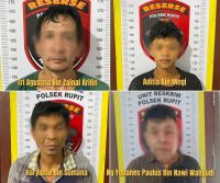 Polres Muratara Tangkap Empat Komplotan Pencuri Kabel PLN, Barang Bukti 500 Meter