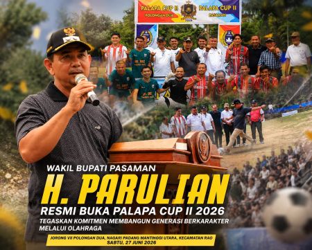 Padati Lapangan Polongan Dua, Warga Saksikan Parulian Tendang Bola Pertama Pembukaan Palapa Cup II 2026