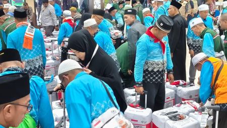 Kloter 9 Debarkasi Palembang Tiba, Satu Jamaah Haji Wafat di Arab