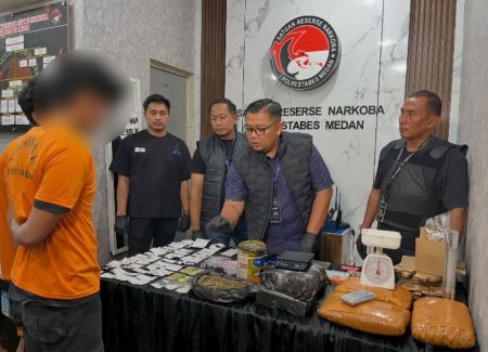 Polrestabes Medan Bekuk Sindikat Narkoba Lintas Provinsi Berkedok Paket Ekspedisi