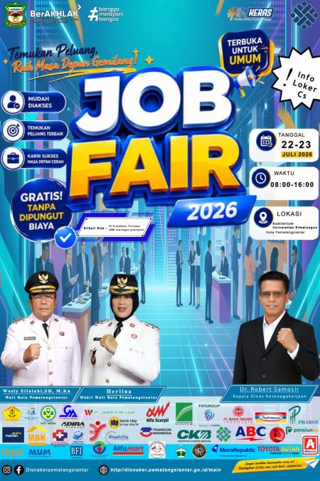 Pemko Pematangsiantar Gelar Job Fair 2026, Lebih dari 1.000 Lowongan Kerja dari 35 Perusahaan
